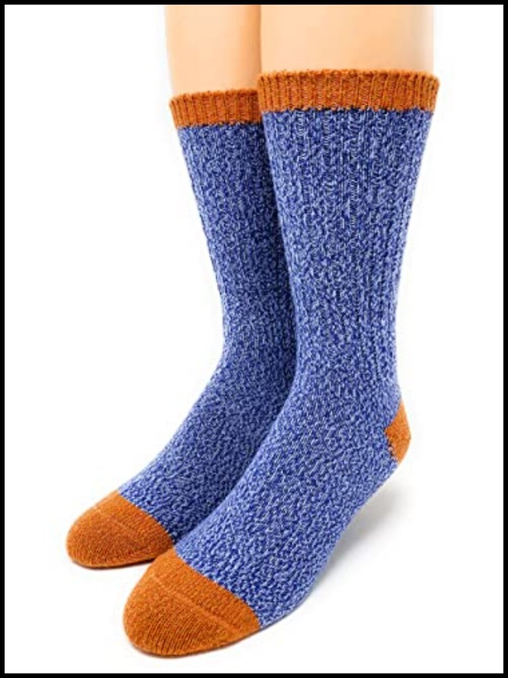 Alpaca Wool Hiking Socks Unisex Reinforced Toe Heel Mid-Calf Outdoor